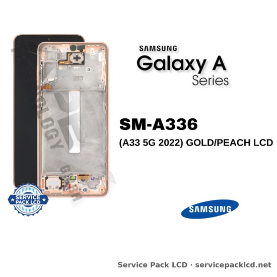 Samsung Galaxy A33 5G LCD Screen Display Gold/peach GH82-28143D