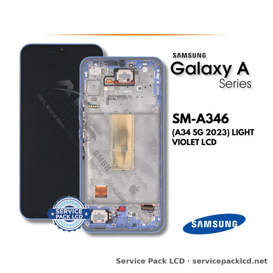 Samsung Galaxy A34 5G LCD Screen Display Light Violet GH82-31200D
