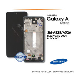 Samsung Galaxy A52 4G/5G (SM-A525/A526) LCD Screen Display - Black (Service Pack) – GH82-25524A