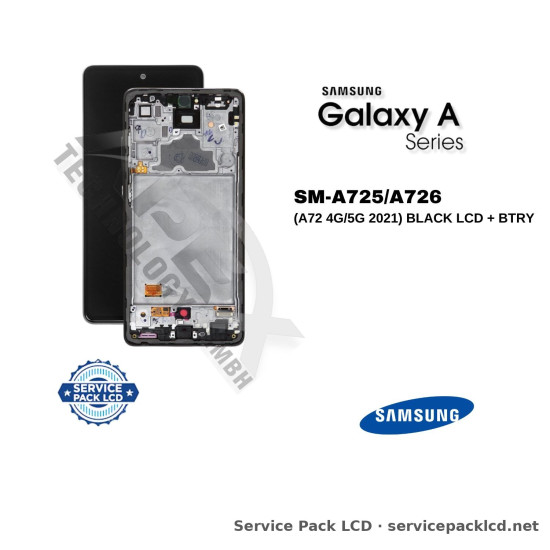Samsung Galaxy A72 4G/5G LCD Screen Display Black GH82-25541A