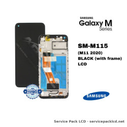 Samsung Galaxy M11 (SM-M115) LCD Screen Display - Black (with Frame) (Service Pack) – GH81-18736A
