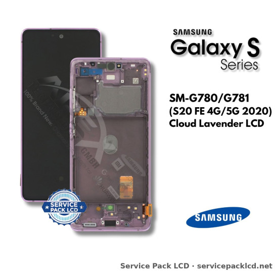 Samsung Galaxy S20 FE 4G/5G LCD Screen Display Cloud Lavender GH82-24220C