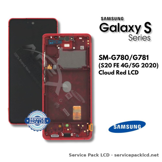 Samsung Galaxy S20 FE 4G/5G LCD Screen Display Cloud Red GH82-24220E