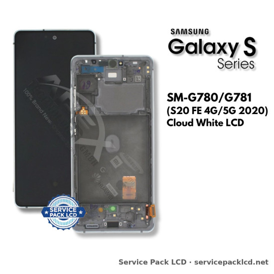 Samsung Galaxy S20 FE 4G/5G LCD Screen Display Cloud White GH82-24220B