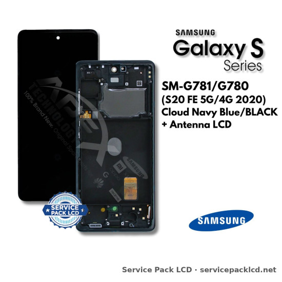 Samsung Galaxy S20 FE 5G/4G LCD Screen Display Cloud Navy Blue/black + Antenna GH82-24214A
