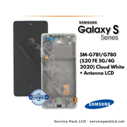 Samsung Galaxy S20 FE 5G/4G (SM-G781/G780) LCD Screen Display - Cloud White + Antenna (Service Pack) – GH82-24214B