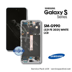 Samsung Galaxy S21 FE (SM-G990) LCD Screen Display - White (Service Pack) – GH82-26414B