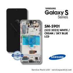 Samsung Galaxy S22 (SM-S901) LCD Screen Display - White / Cream / Sky Blue (Service Pack) – GH82-27520B