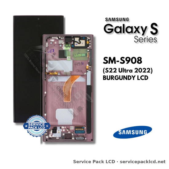 Samsung Galaxy S22 Ultra LCD Screen Display Burgundy GH82-27488B
