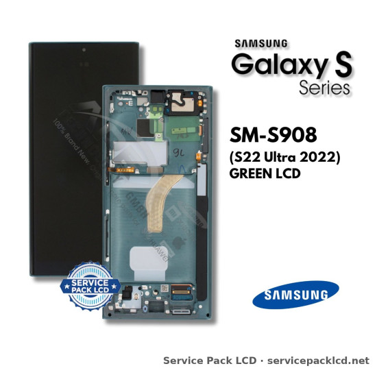 Samsung Galaxy S22 Ultra LCD Screen Display Green GH82-27488D