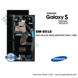 Samsung Galaxy S23 Ultra 5G (SM-S918) LCD Screen Display - Graphite Gray / Red (Service Pack) – GH82-30465E