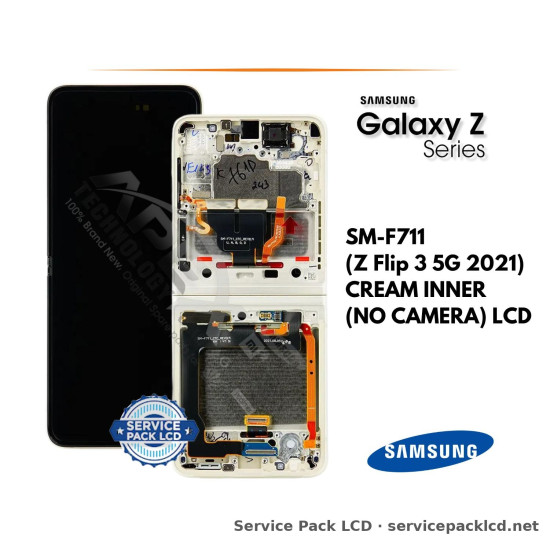 Samsung Galaxy Z Flip 3 5G LCD Screen Display Cream Inner (no Camera) GH82-27243B