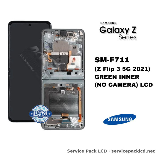 Samsung Galaxy Z Flip 3 5G LCD Screen Display Green Inner (no Camera) GH82-27243C