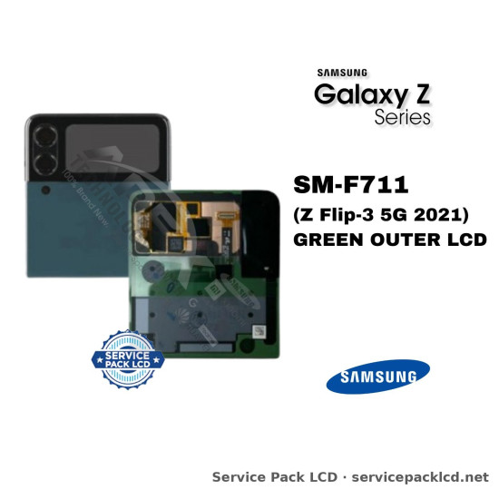 Samsung Galaxy Z Flip-3 5G LCD Screen Display Green Outer GH97-26773C