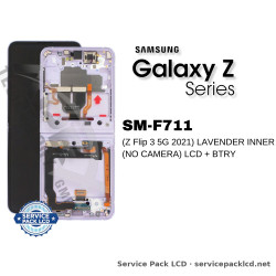 Samsung Galaxy Z Flip 3 5G (SM-F711) LCD Screen Display - Lavender Inner (no Camera) (Service Pack) – GH82-27442D