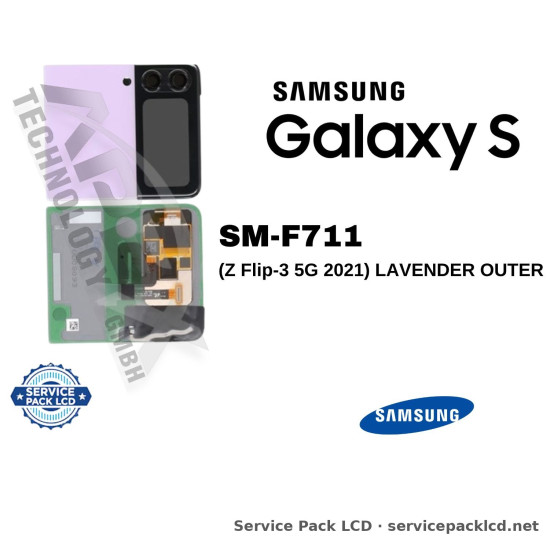 Samsung Galaxy Z Flip-3 5G LCD Screen Display Lavender Outer GH97-26773D