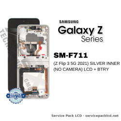 Samsung Galaxy Z Flip 3 5G (SM-F711) LCD Screen Display - Silver Inner (no Camera) (Service Pack) – GH82-27442E