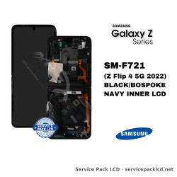 Samsung Galaxy Z Flip 4 5G (SM-F721) LCD Screen Display - Black/ Bospoke Navy Inner (Assembled) – GH82-29440E