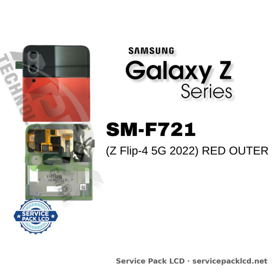 Samsung Galaxy Z Flip-4 5G LCD Screen Display Red Outer GH97-27947H