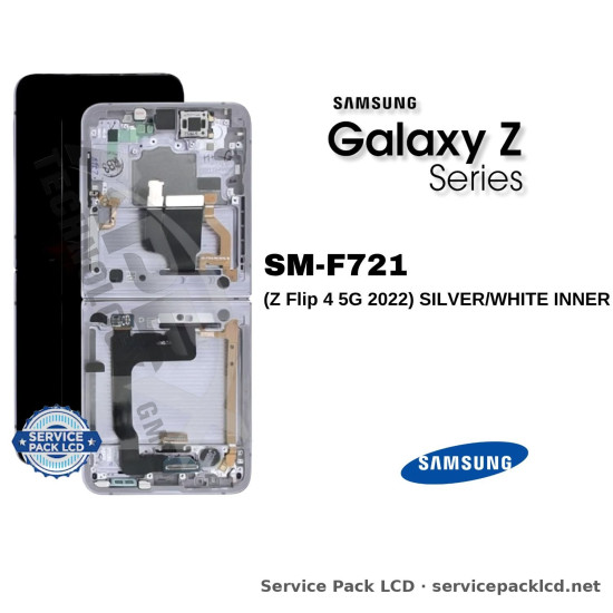 Samsung Galaxy Z Flip 4 5G LCD Screen Display Silver/white Inner GH82-29440F