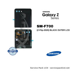 Samsung Galaxy Z-Flip- (SM-F700) LCD Screen Display - Black Outer (Service Pack) – GH96-13380A