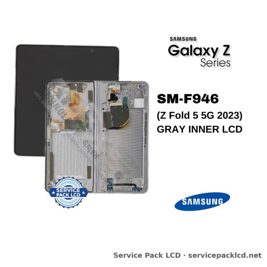 Samsung Galaxy Z Fold 5 5G LCD Screen Display Gray Inner GH82-31842D