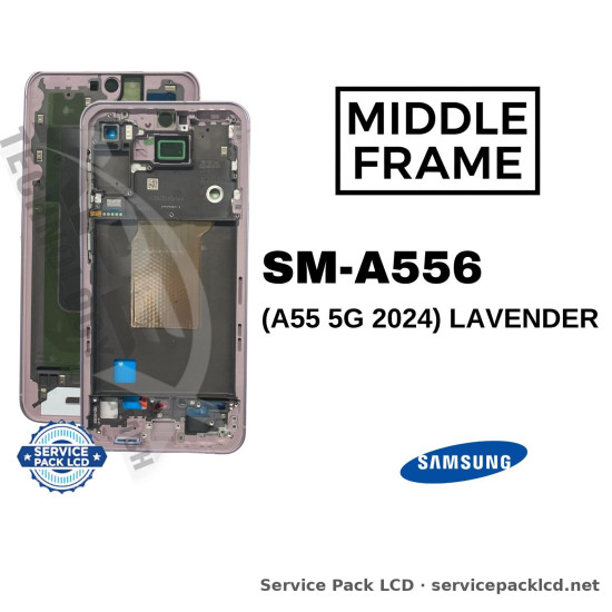 Samsung MIDDLE FRAME SM-A556 (A55 5G 2024) LAVENDER / LILAC GH82-34309C