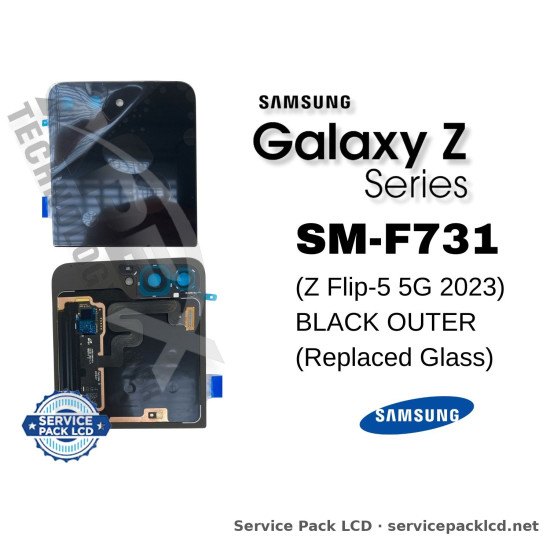 Samsung SM-F731 (Z Flip-5 5G 2023) BLACK OUTER LCD (Replaced Glass) GH97-29135A