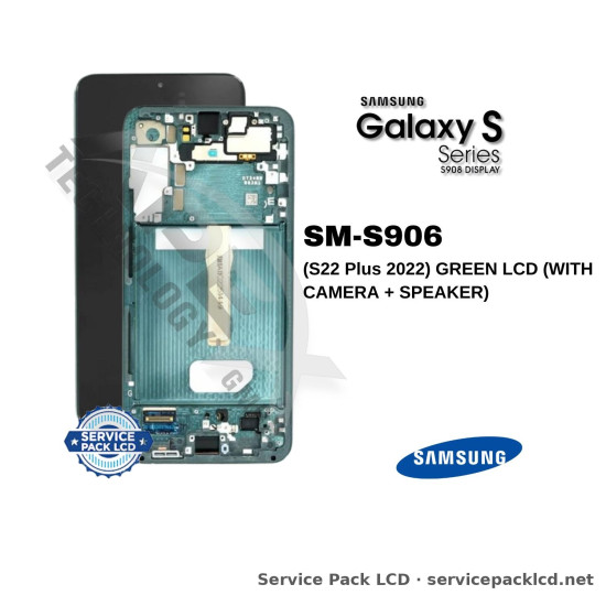 Samsung SM-S906 (S22 Plus 2022) GREEN LCD (WITH CAMERA + SPEAKER) GH82-28894C