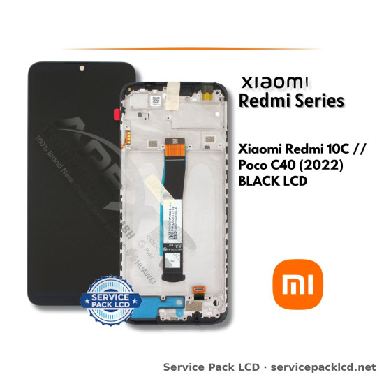 Xiaomi Redmi 10C // Poco C40 (2022) BLACK LCD 560001C3QA00