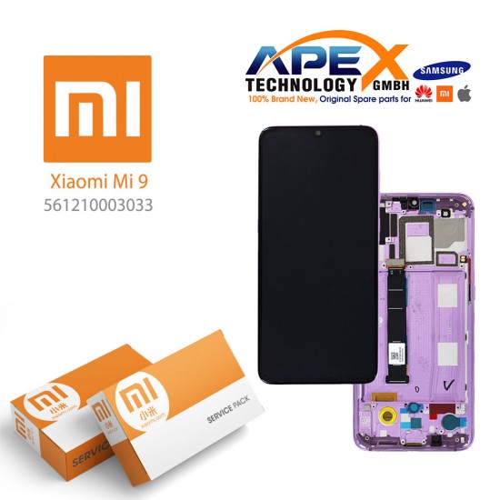 Xiaomi Mi 9 (M1902F1G) Lcd Display / Screen + Touch lavender Violet (Service Pack) 561210003033