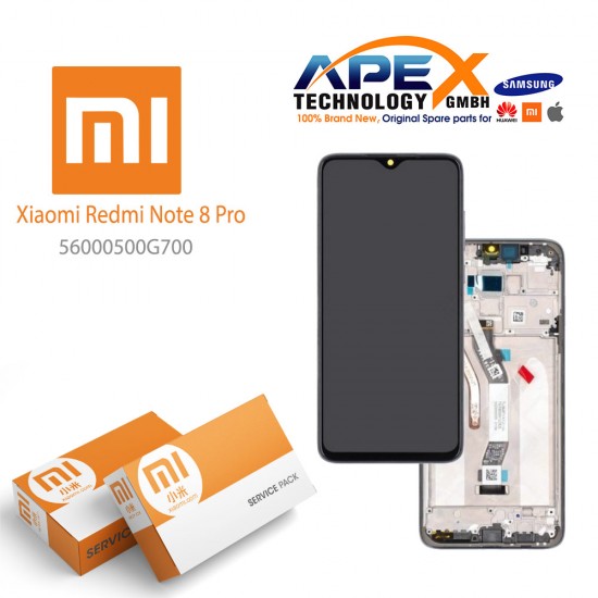 Xiaomi Redmi Note 8 Pro (M1906G7I M1906G7G) Lcd Display / Screen + Touch Black 56000500G700