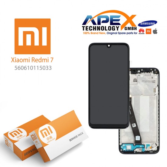Xiaomi Redmi 7 Lcd Display / Screen + Touch Black (Service Pack) 560610115033 OR 560610096033