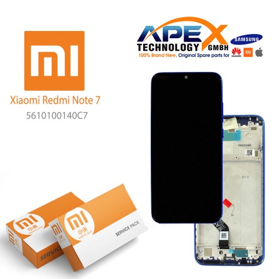 Xiaomi Redmi Note 7 / Note 7 Pro (2019) Lcd Display / Screen + Touch Blue (Service Pack) 5610100140C7