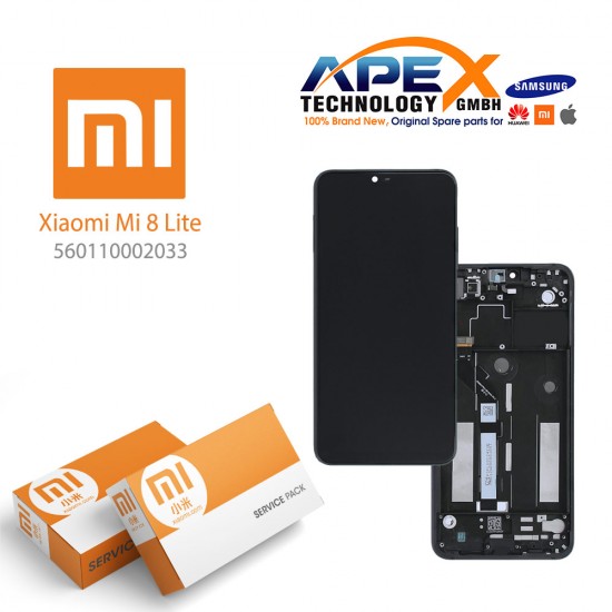 Xiaomi Mi 8 Lite, Mi 8X Lcd Display / Screen + Touch Midnight Black (Service Pack) 560110002033