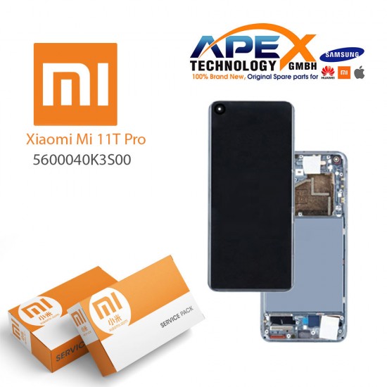 Xiaomi Mi 11T Pro ( 2021 ) Lcd Display / Screen + Touch Silver 5600040K3S00