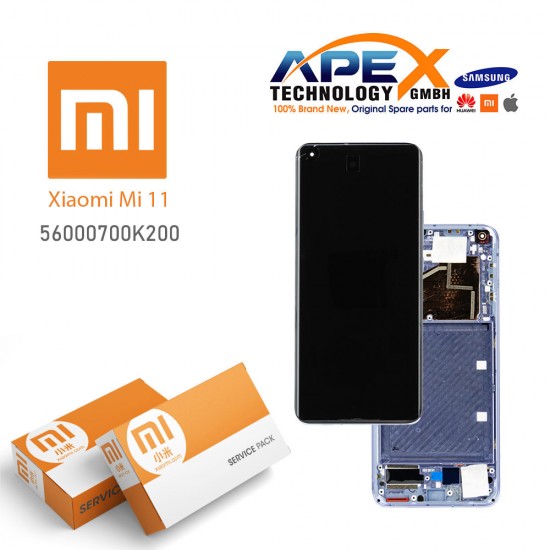 Xiaomi Mi11 ( 5G 2021 ) Lcd Display / Screen + Touch Silver 56000700K200